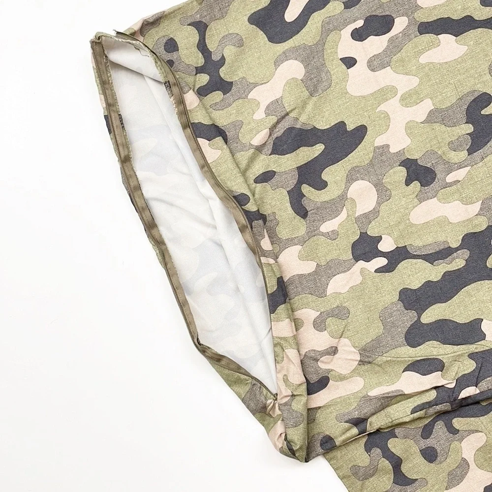 Camouflage print body pillow